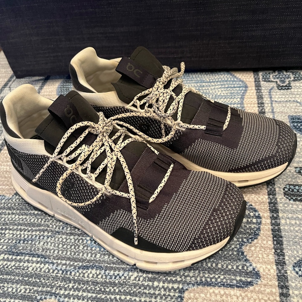 On Running Black and White Sneakers